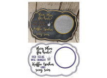 Stickdatei ITH - MugRug Girls "Mein Plan für heute - Kaffee trinken & sexy sein"